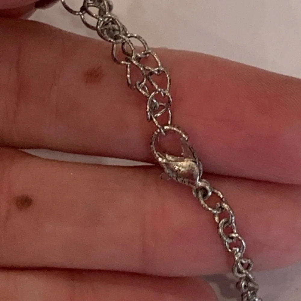 💐5/25 articulating owl long chain silver tone - Picture 3 of 8